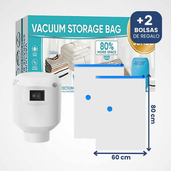 Kit Bomba eléctrica portátil + 2 bolsas al vacío 60x80cm